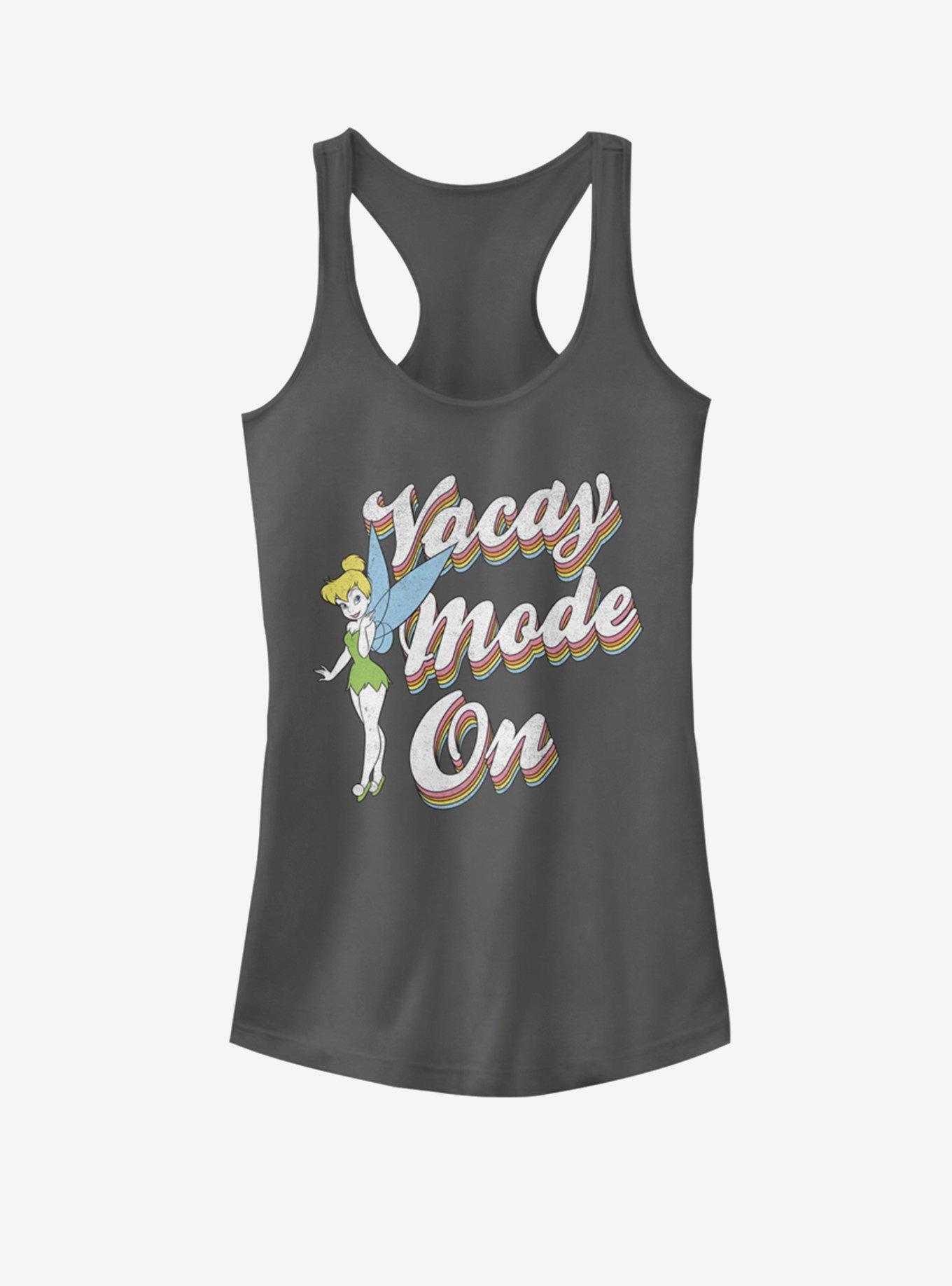Disney Tinker Bell Vacay Mode On Girls Tank, CHARCOAL, hi-res