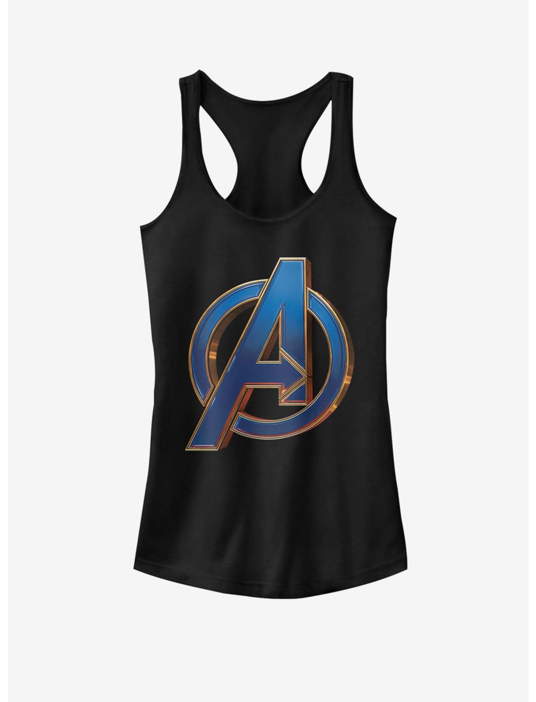 Marvel Avengers Blue Logo Girls Tank, BLACK, hi-res