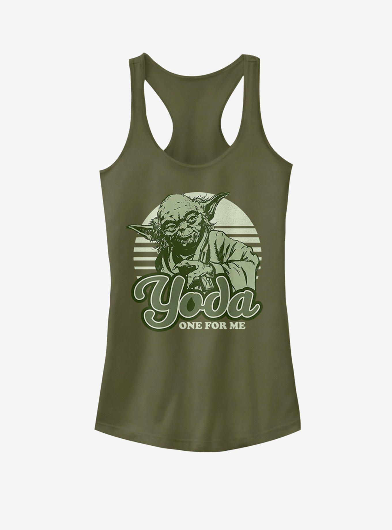 Star Wars Yoda One Retro Girls Tank, MIL GRN, hi-res