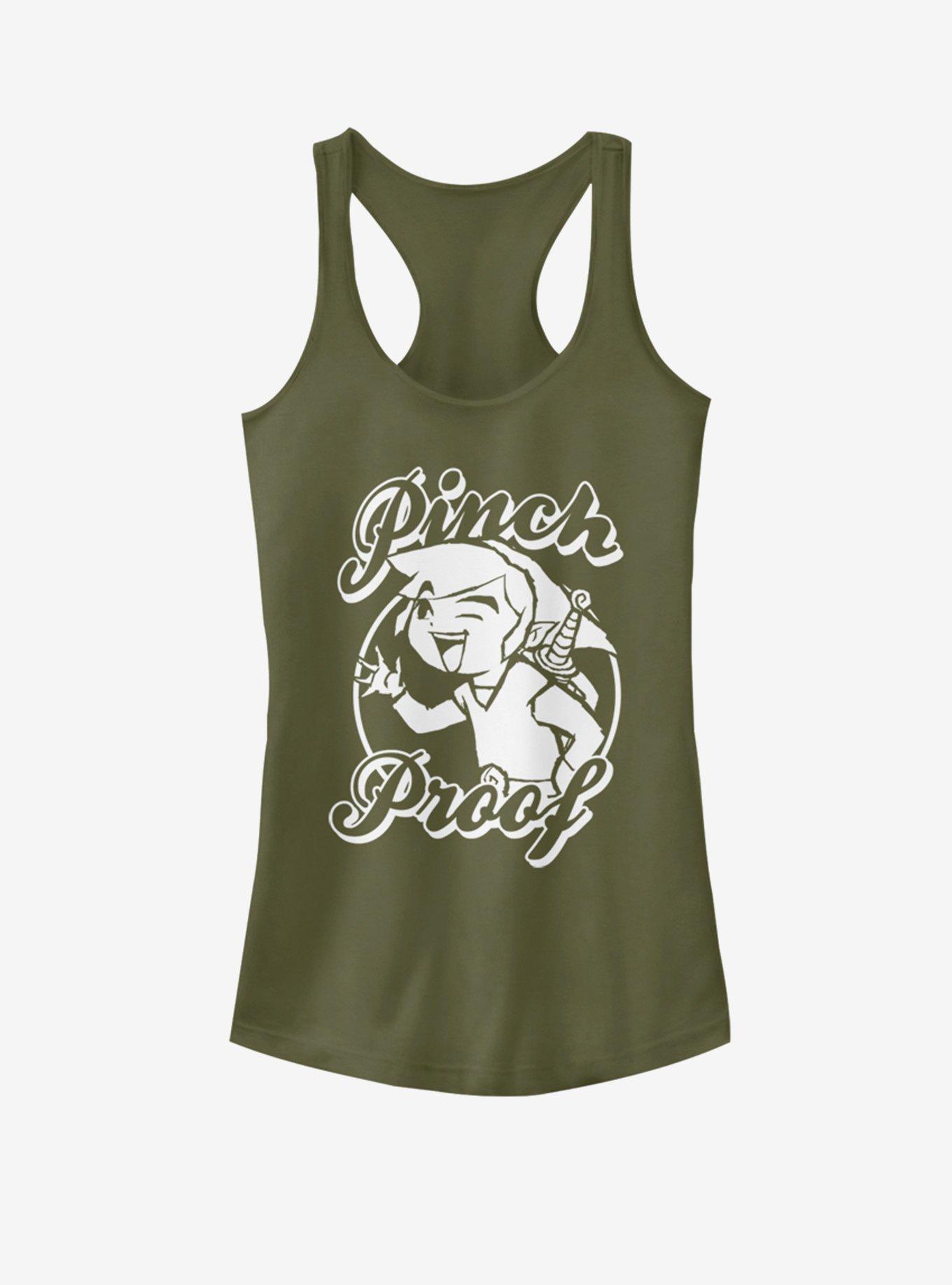 Nintendo Pinch Proof Link Girls Tank, MIL GRN, hi-res