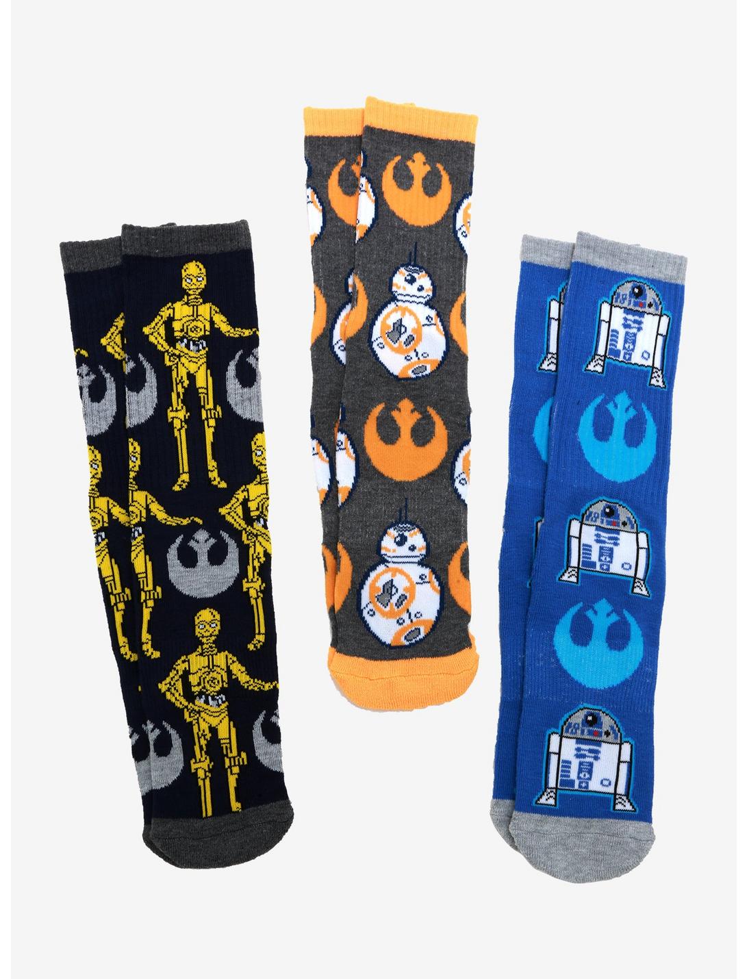 Star Wars Droid Crew Sock Set - BoxLunch Exclusive, , hi-res