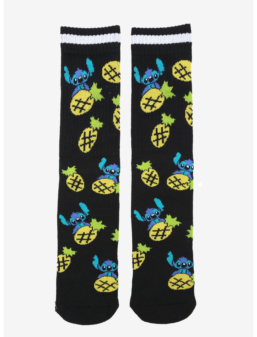Disney Lilo & Stitch Pineapple Crew Socks - BoxLunch Exclusive, , hi-res