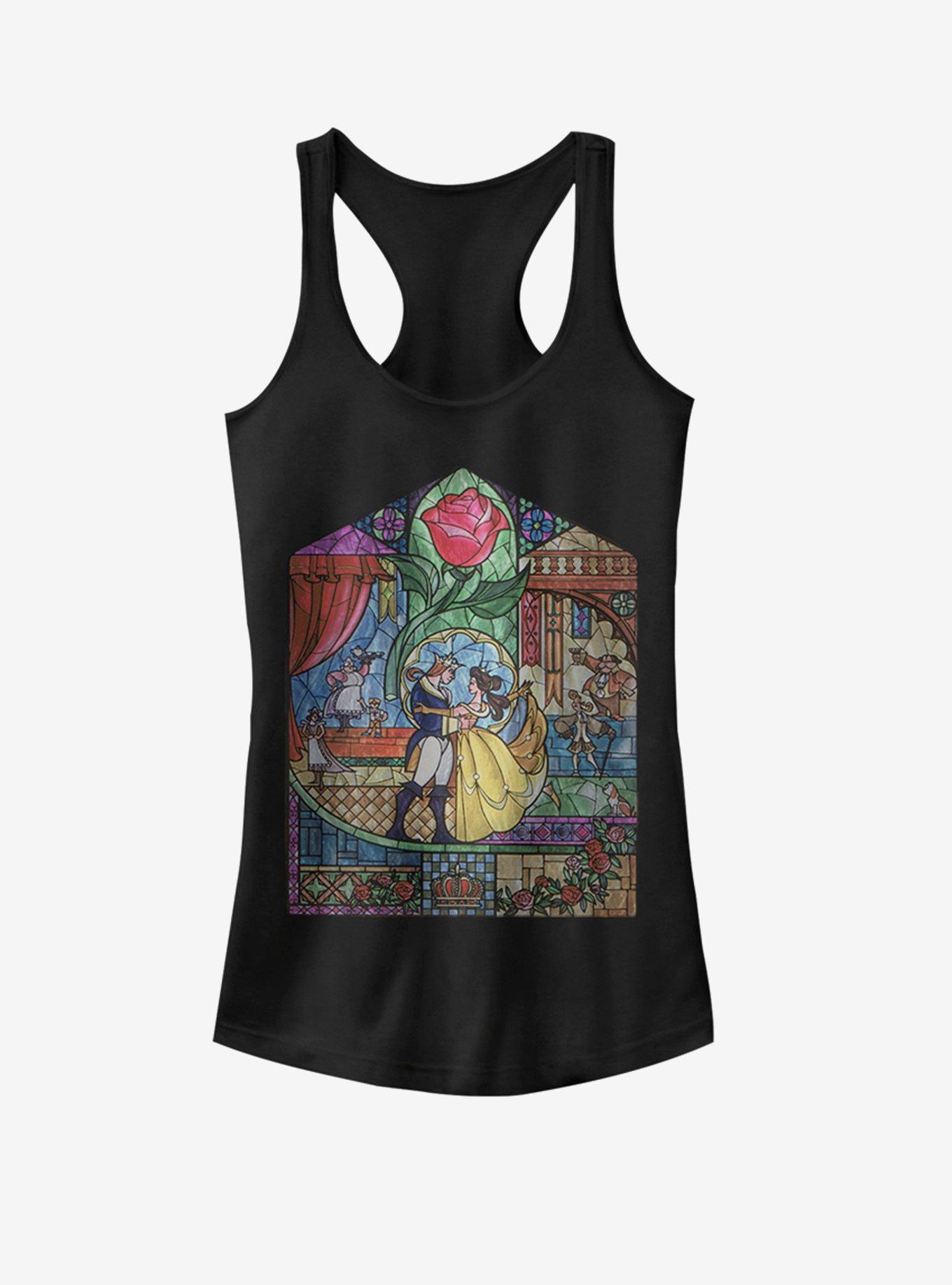 Disney Beauty and the Beast Glass Beauty Girls Tank, BLACK, hi-res