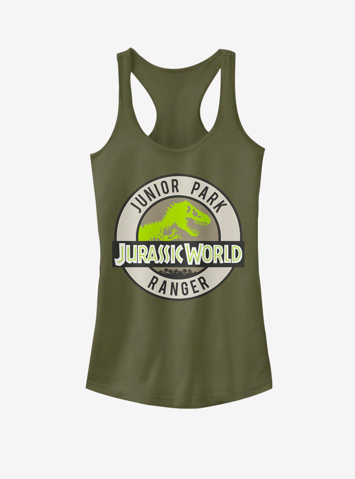 Universal Jurassic Park Junior Ranger Badge Girls Tank, MIL GRN, hi-res