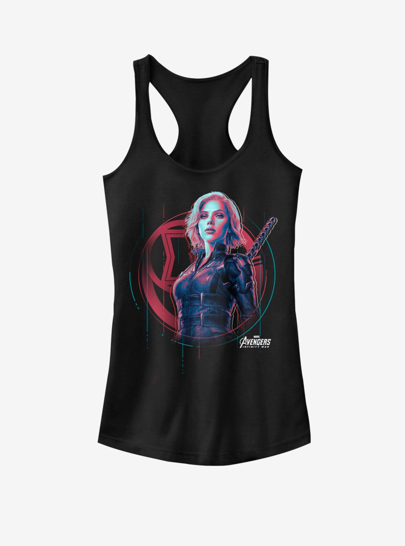 Marvel Black Widow Tech Girls Tank, BLACK, hi-res