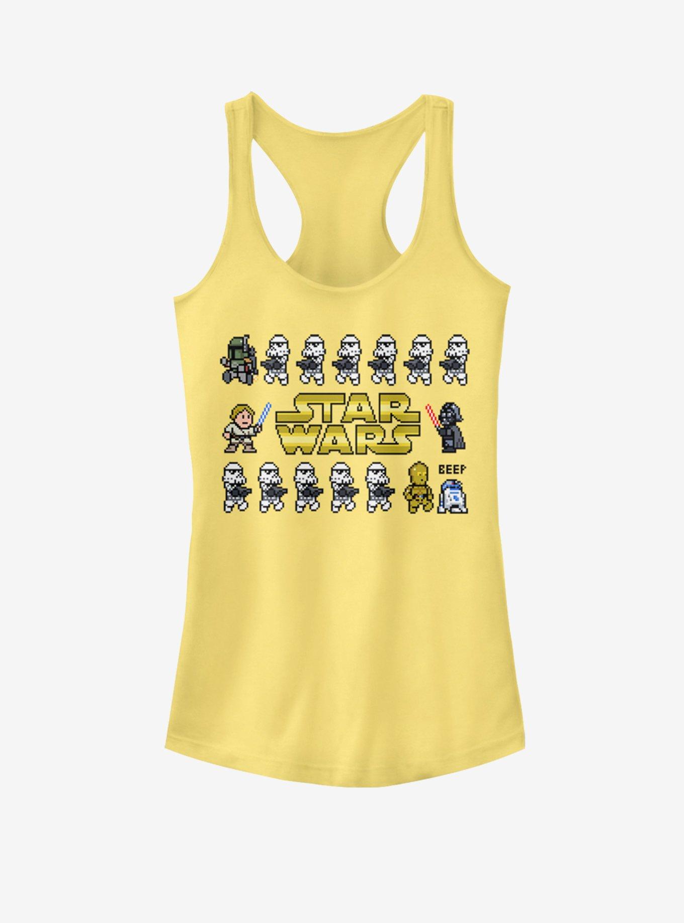 Star Wars Pixel Line Girls Tank, BANANA, hi-res