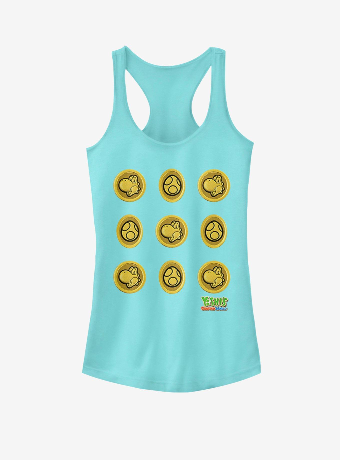 Nintendo Yoshi's Crafted World Coins Girls Tank