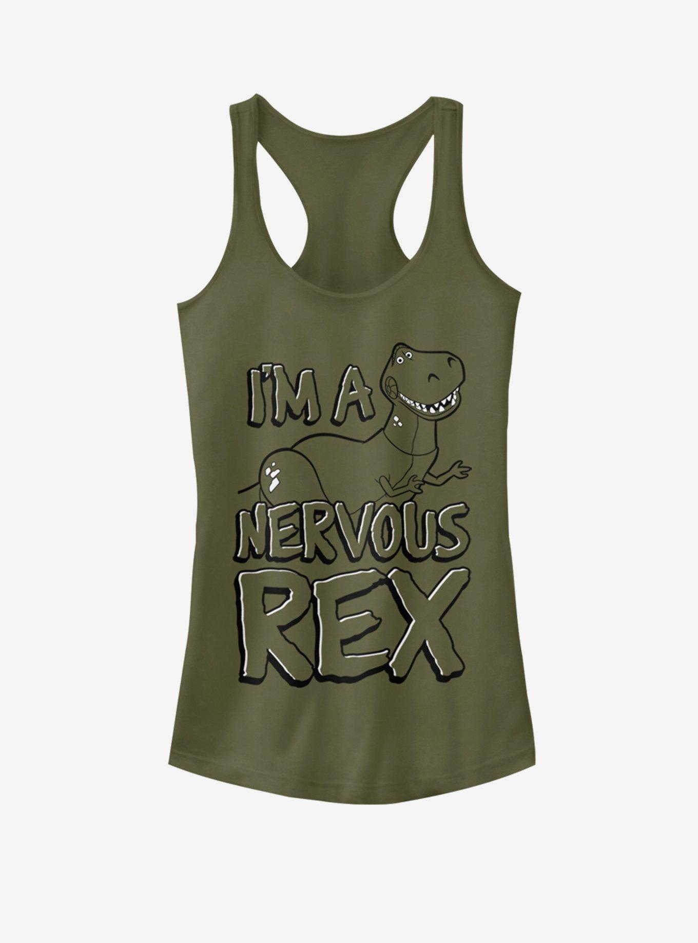 Disney Pixar Toy Story Nervous Rex Girls Tank, MIL GRN, hi-res