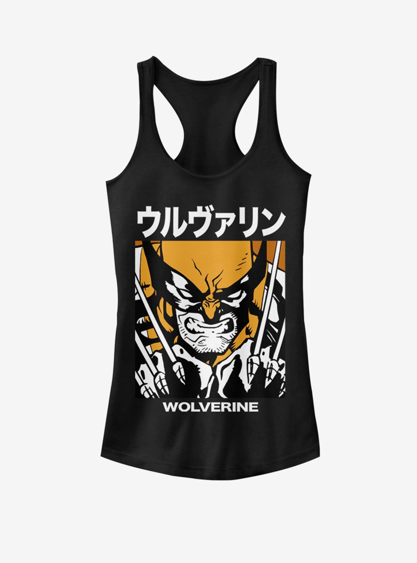 Marvel Wolverine Japanese Text Block Girls Tank, , hi-res