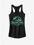 Universal Jurassic Park Floral Logo Girls Tank, BLACK, hi-res