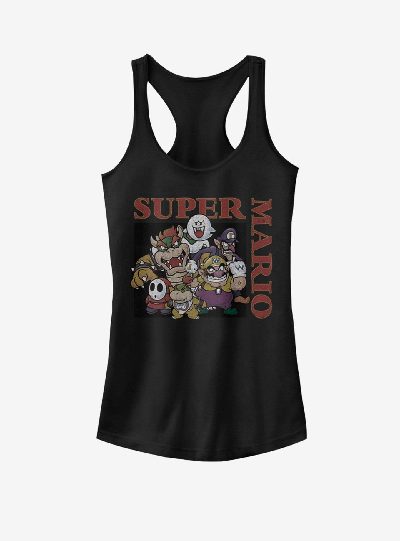 Nintendo Super Mario Vintage Baddies Girls Tank, BLACK, hi-res