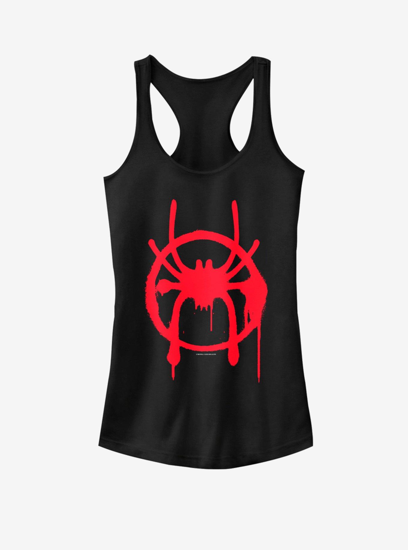 Marvel Spider-Man Miles Symbol Girls Tank, BLACK, hi-res