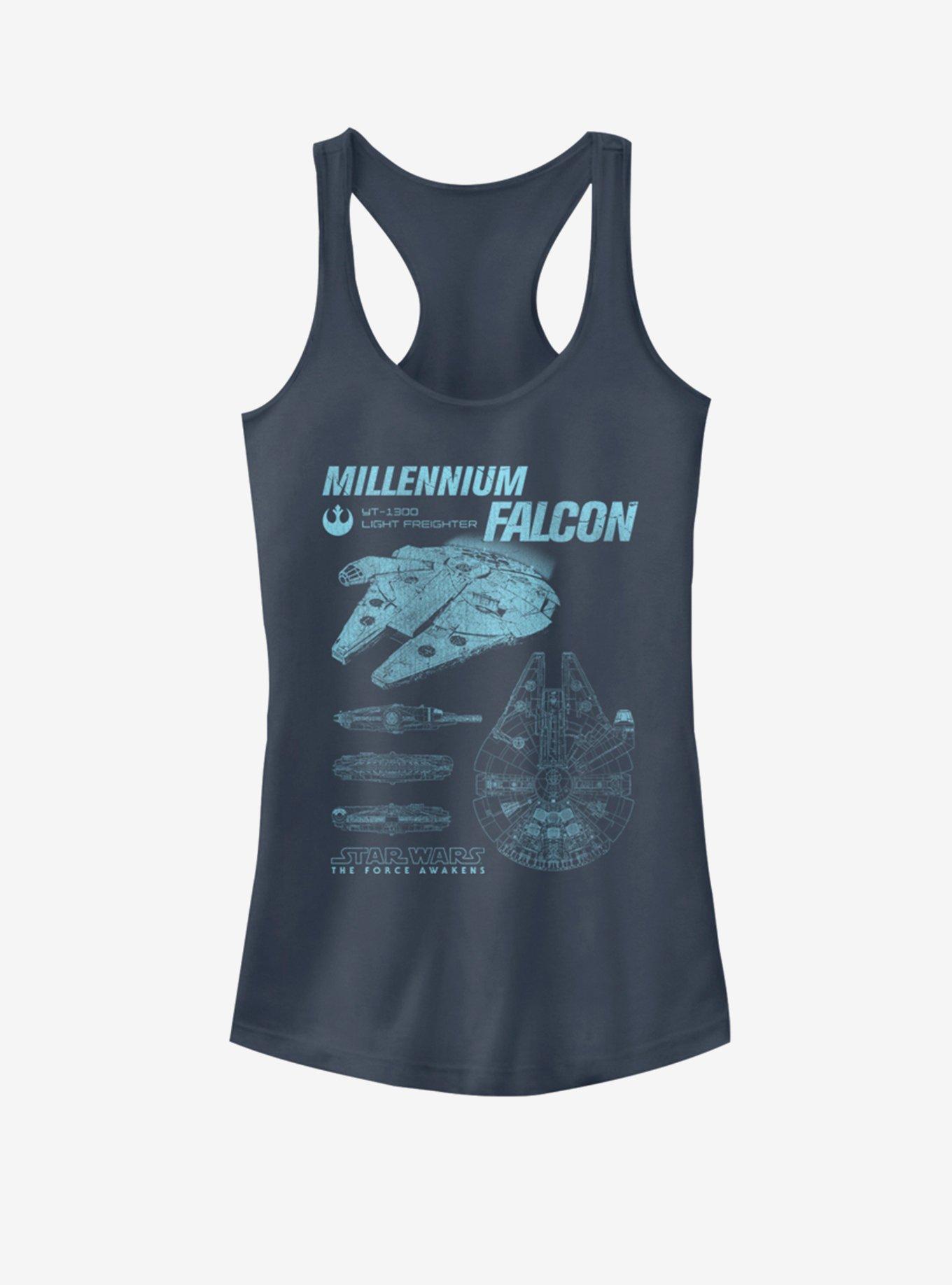 Star Wars Falcon Flies Girls Tank, INDIGO, hi-res