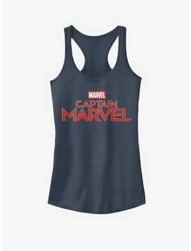 Marvel Captain Marvel Logo Girls Tank, , hi-res