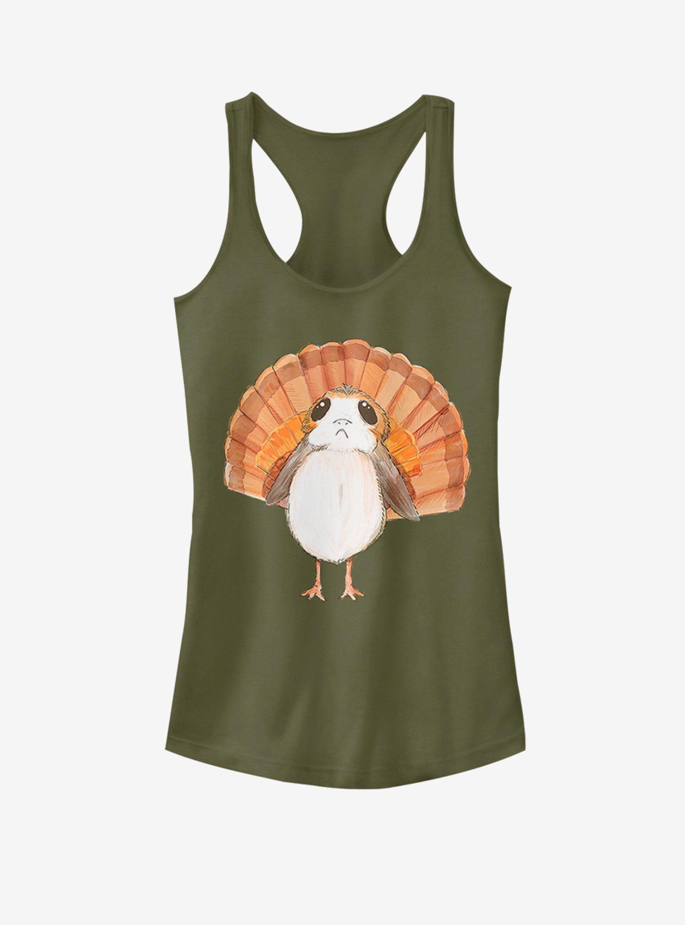 Star Wars Porg Turkey Girls Tank, MIL GRN, hi-res