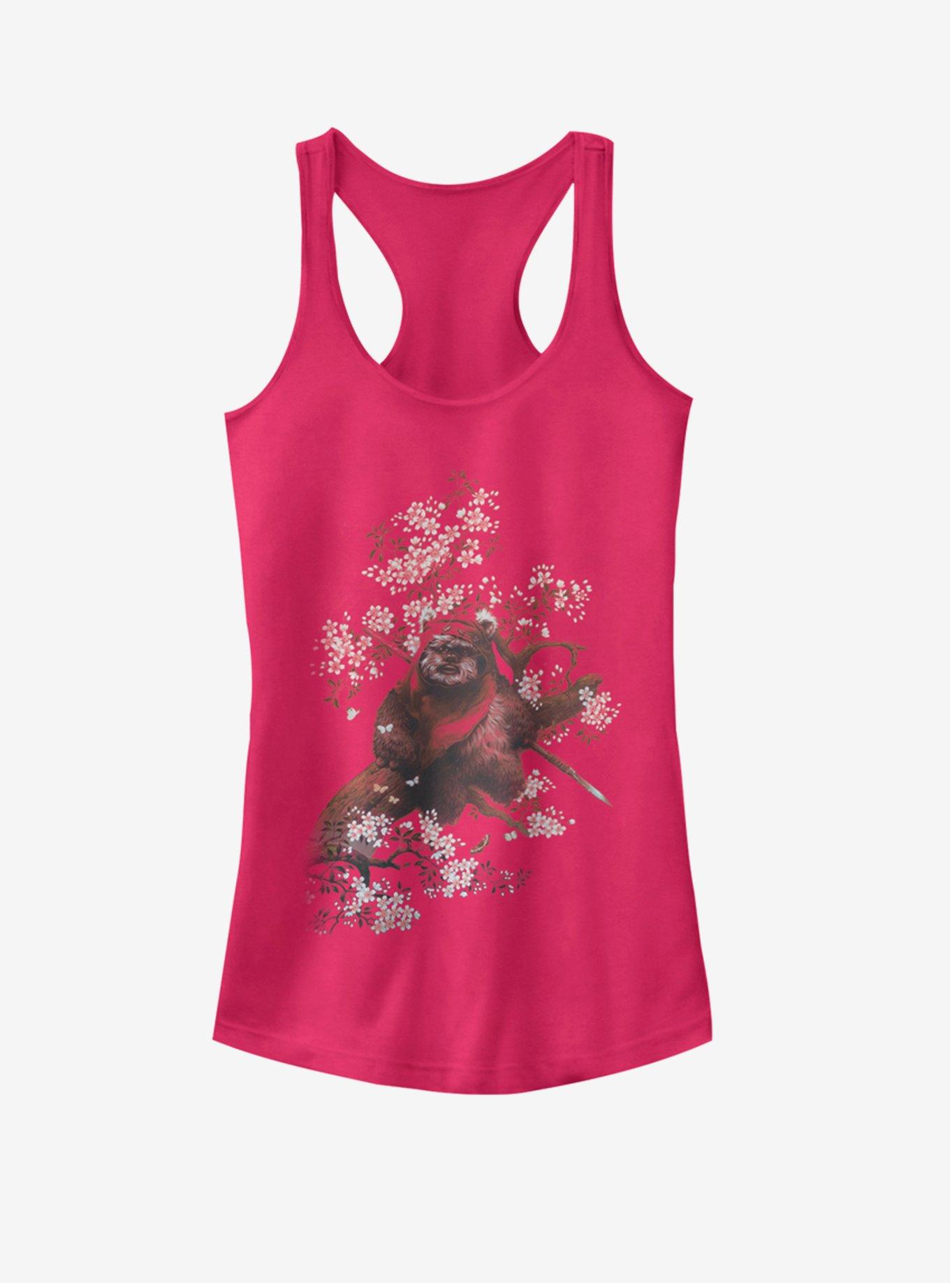 Star Wars Ewok in the Flowers Girls Tank, RASPBERRY, hi-res