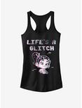 Disney Wreck-It Ralph Glitch Life Girls Tank, BLACK, hi-res