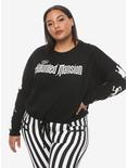 Her Universe Disney The Haunted Mansion Hitchhiking Ghosts Glow-In-The-Dark Girls Cinched Waist Sweatshirt Plus Size, MULTI, hi-res
