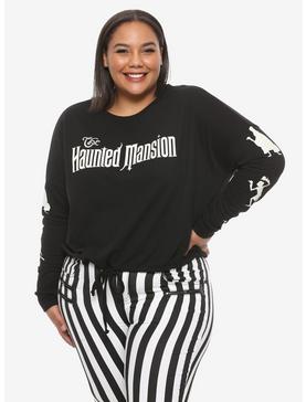 Her Universe Disney The Haunted Mansion Hitchhiking Ghosts Glow-In-The-Dark Cinched Waist Sweatshirt Plus Size, , hi-res