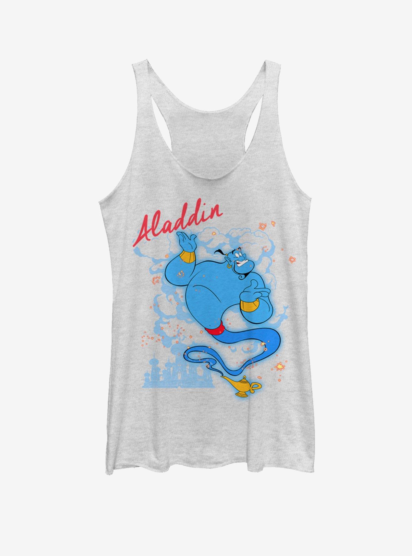 Disney Aladdin Genie Sparkle Womens Tank Top, WHITE HTR, hi-res