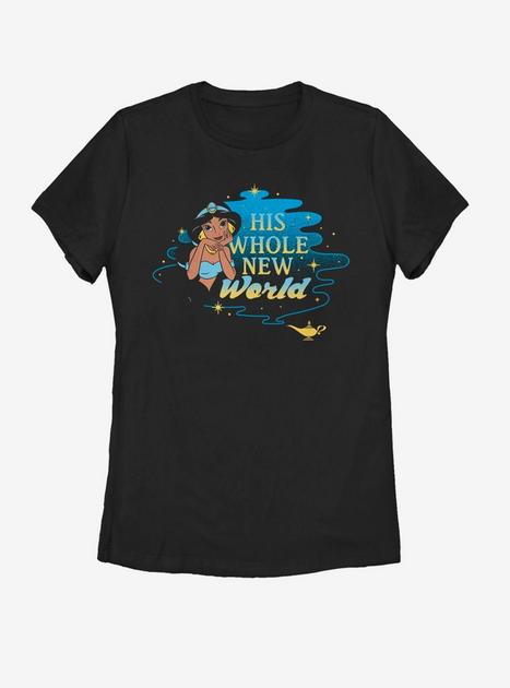 Disney Aladdin Whole New World Womens T-Shirt - BLACK | BoxLunch