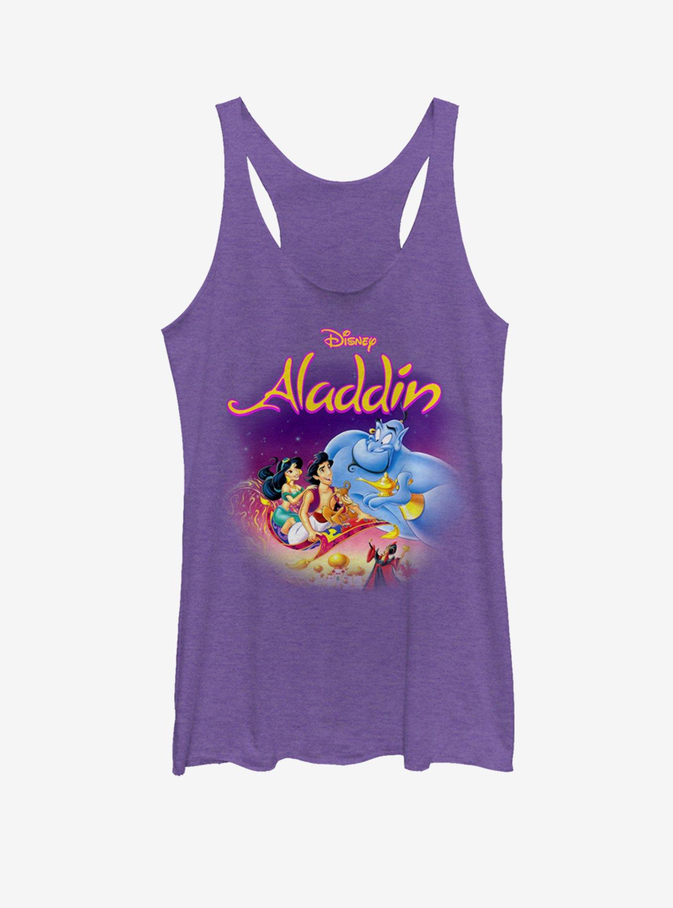 Disney Aladdin Aladdin VHS Womens Tank Top, PUR HTR, hi-res