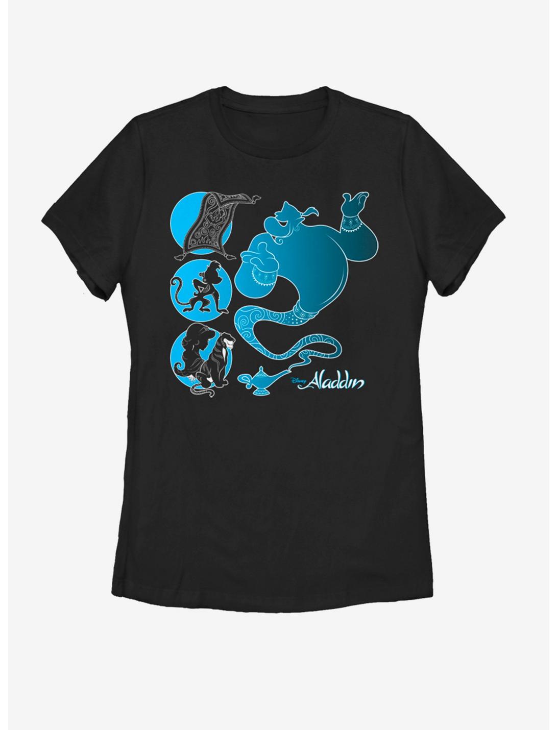 Disney Aladdin Genie And Friends Womens T-Shirt, BLACK, hi-res