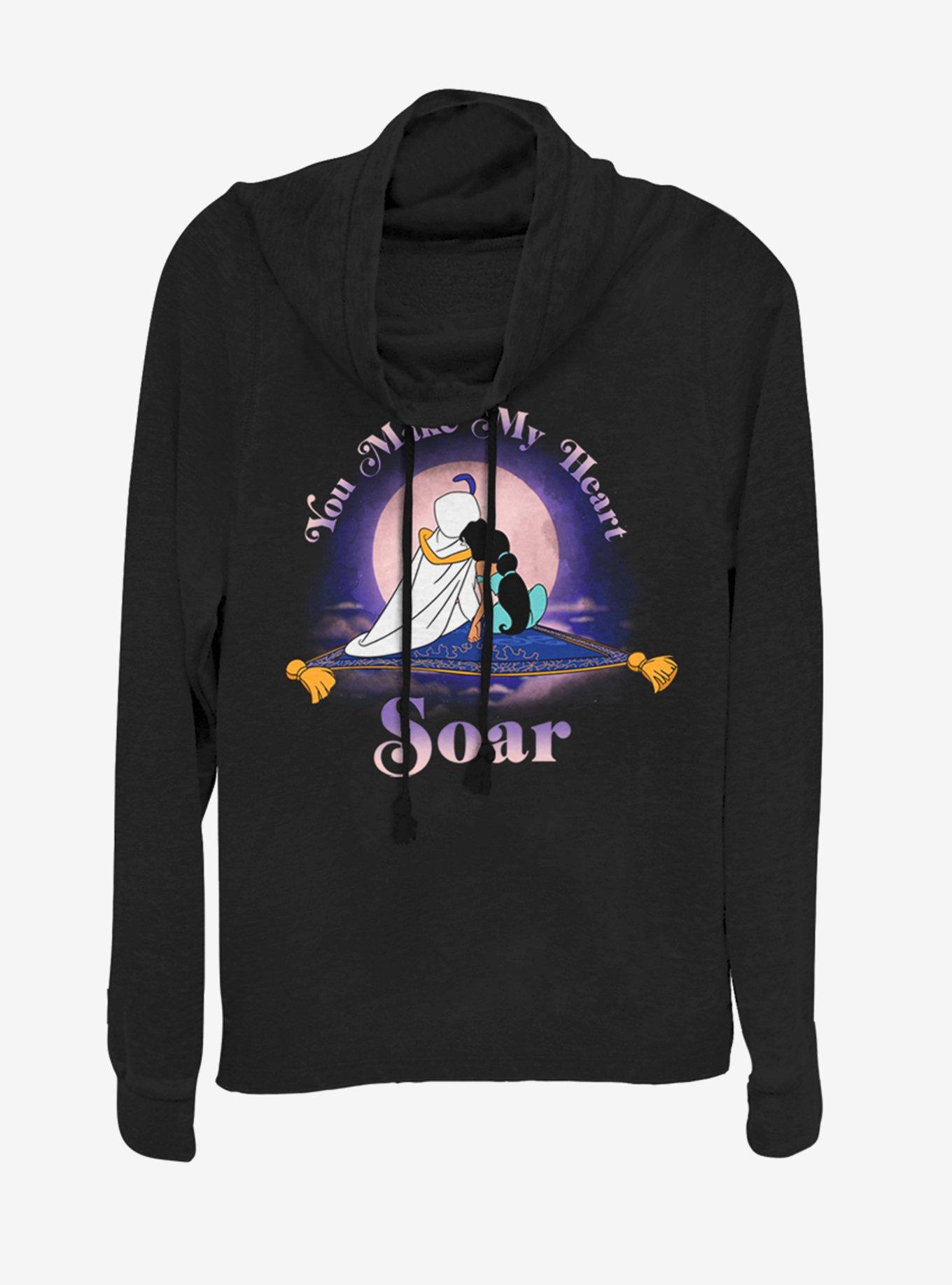 Disney Aladdin You Make My Heart Soar Cowlneck Long-Sleeve Womens Top, , hi-res