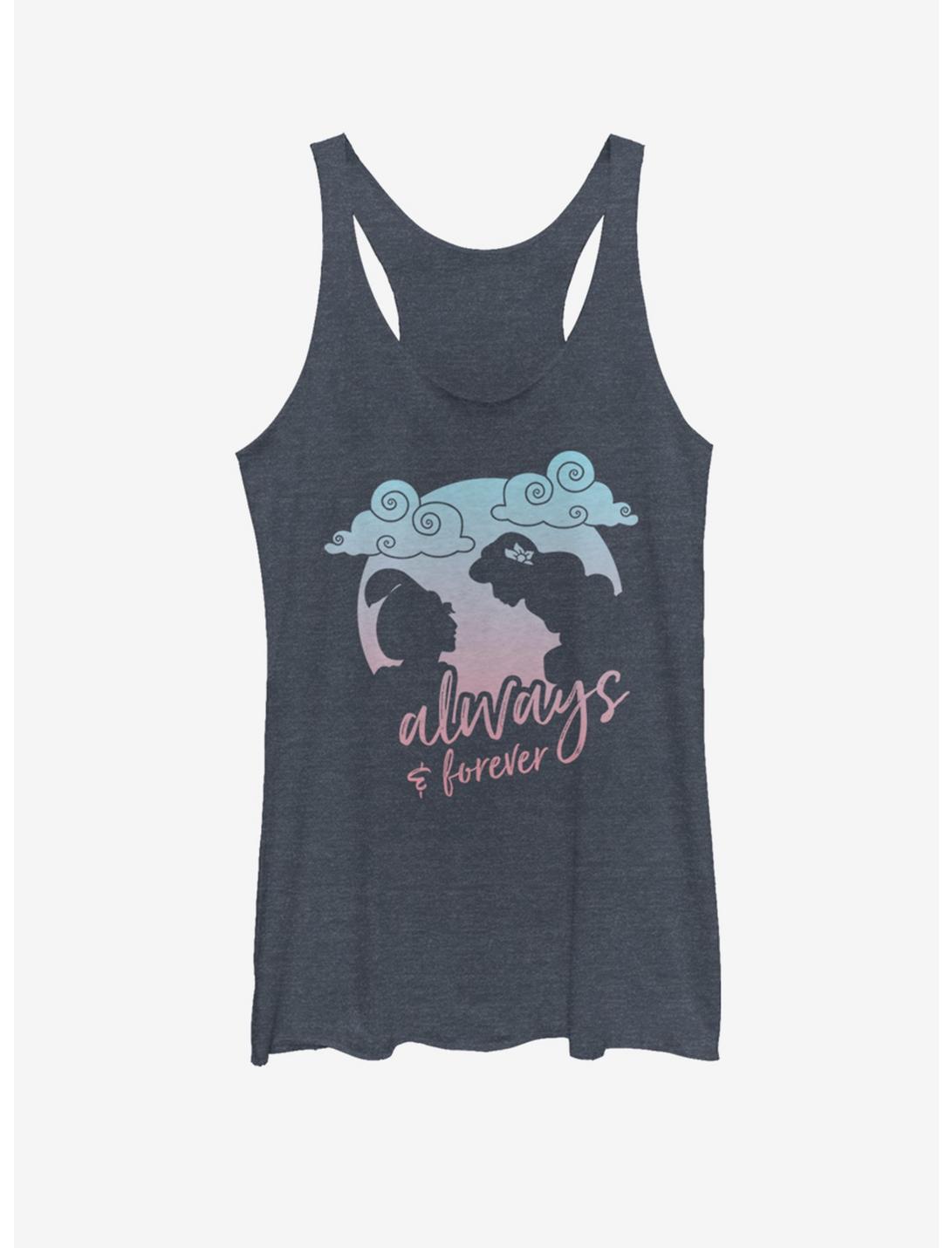 Disney Aladdin Always And Forever Womens Tank Top, NAVY HTR, hi-res