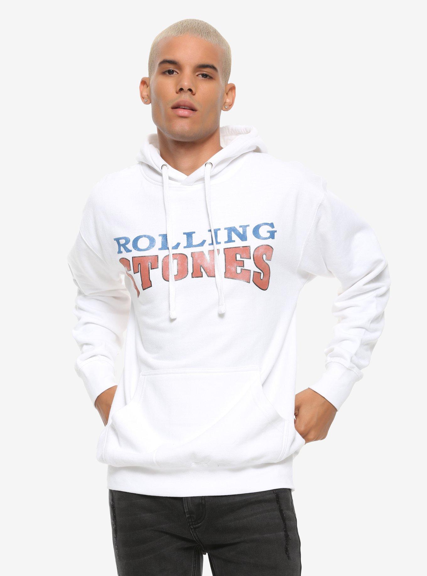 Rolling Stones Tongue Logo Hoodie, WHITE, hi-res