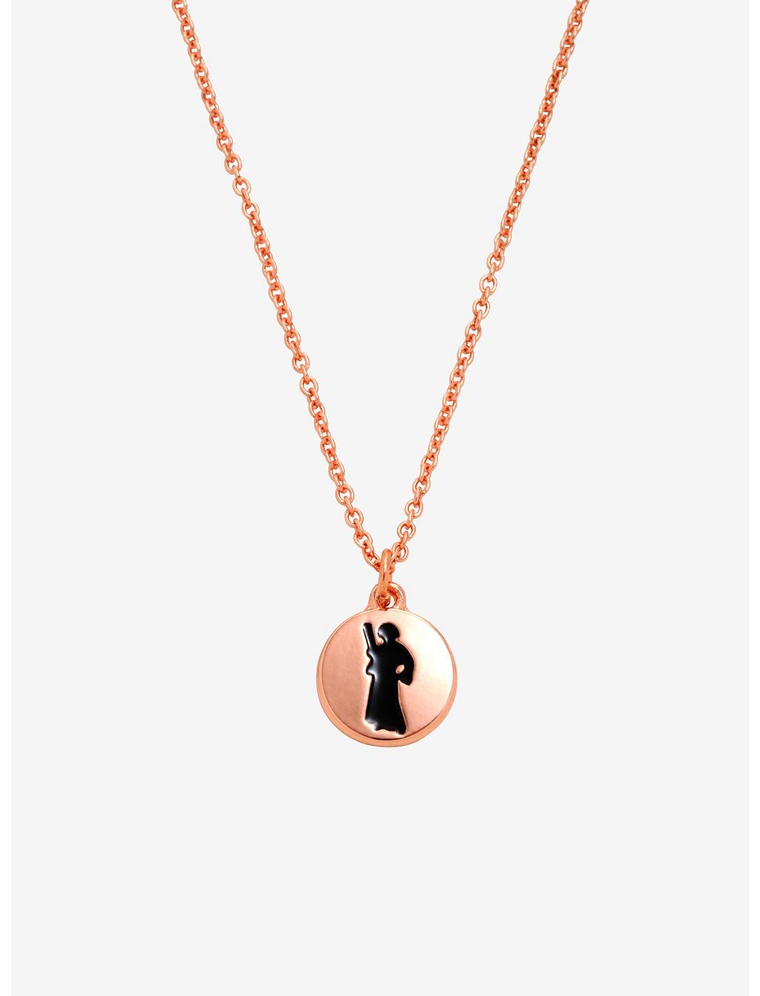 Star Wars Princess Leia Silhouette Dainty Necklace, , hi-res