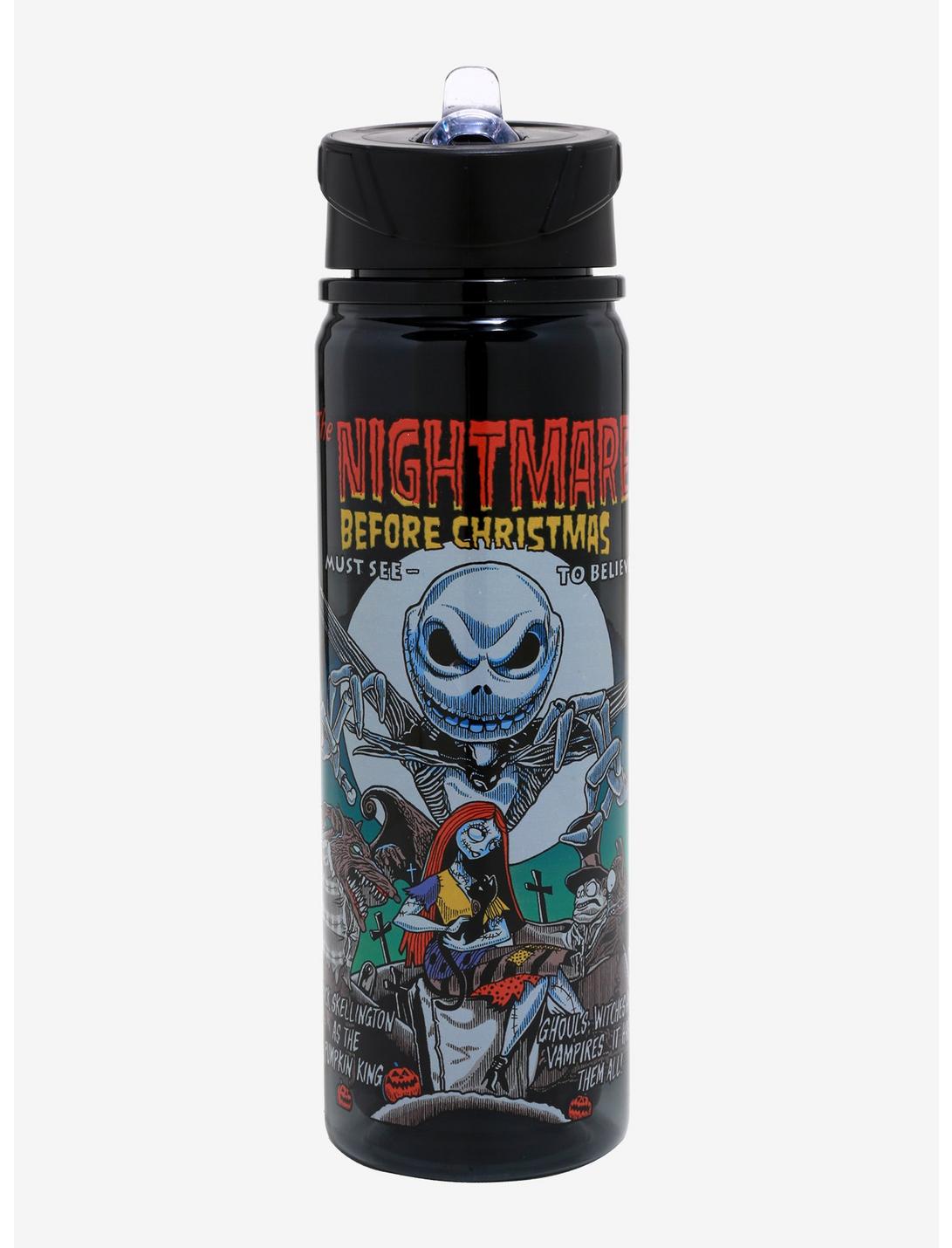 The Nightmare Before Christmas Vintage Movie Poster Water Bottle, , hi-res