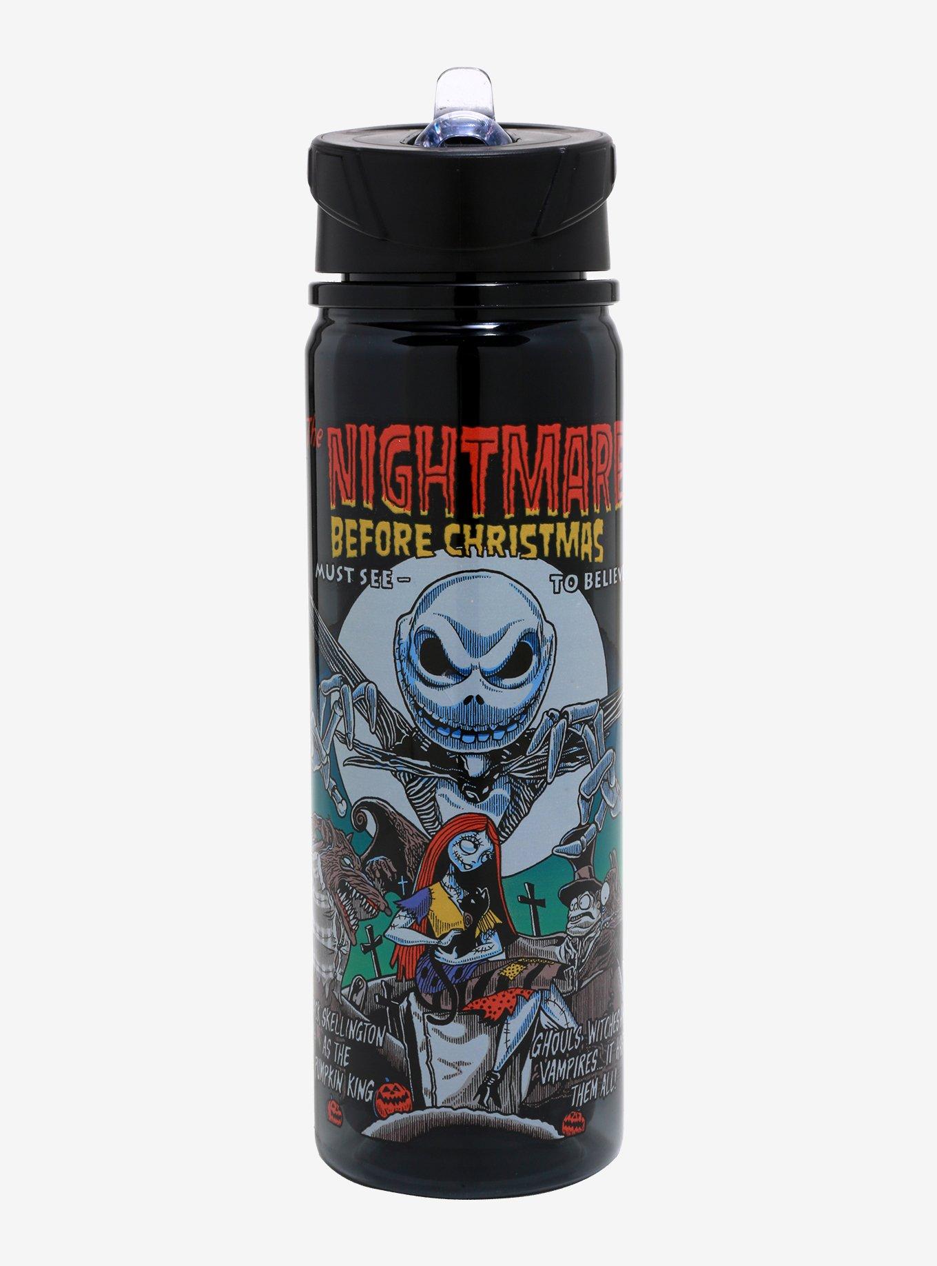 The Nightmare Before Christmas Vintage Movie Poster Water Bottle, , hi-res