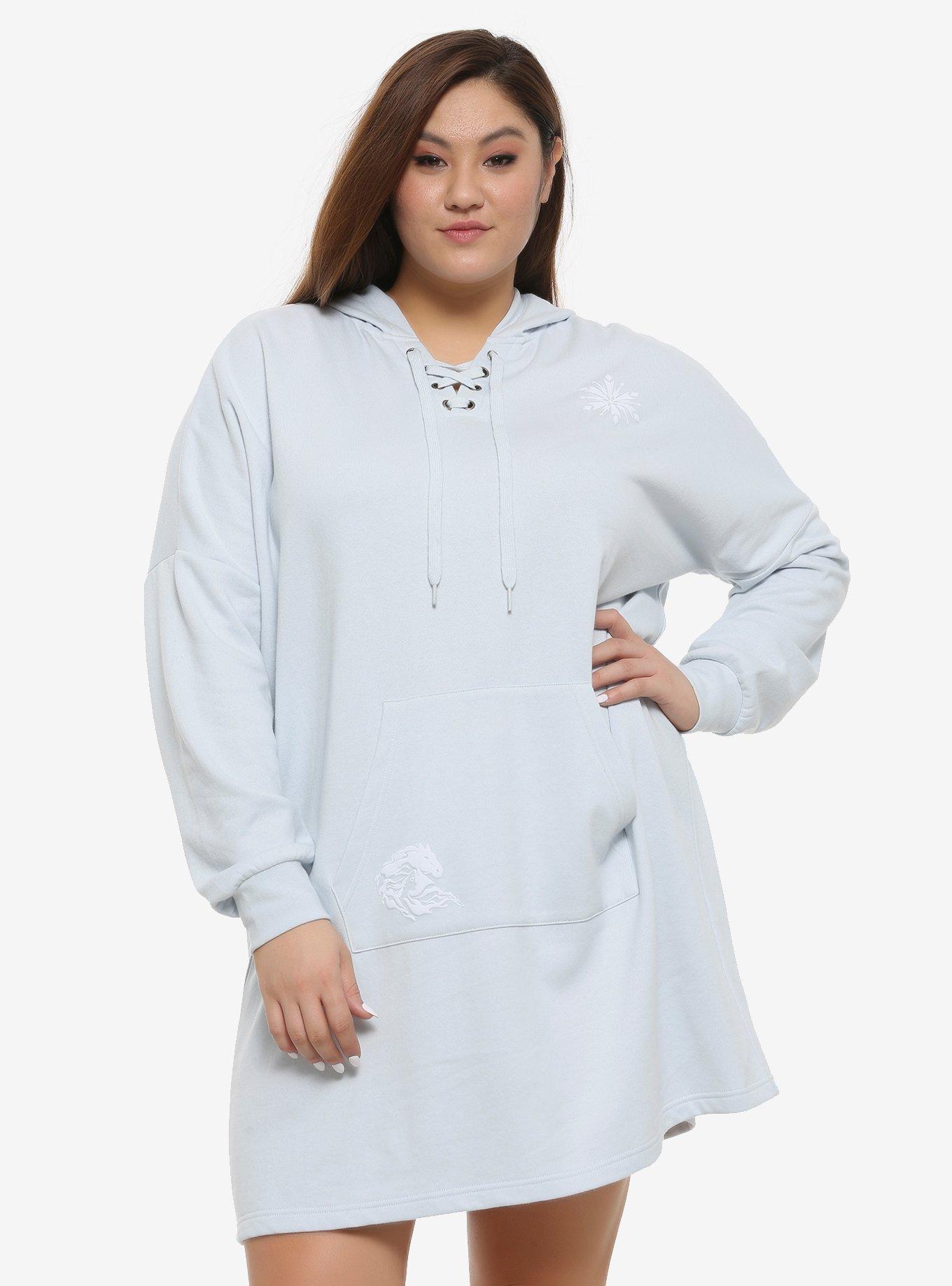 Her Universe Disney Frozen 2 Athletic Hoodie Dress Plus Size, MULTI, hi-res