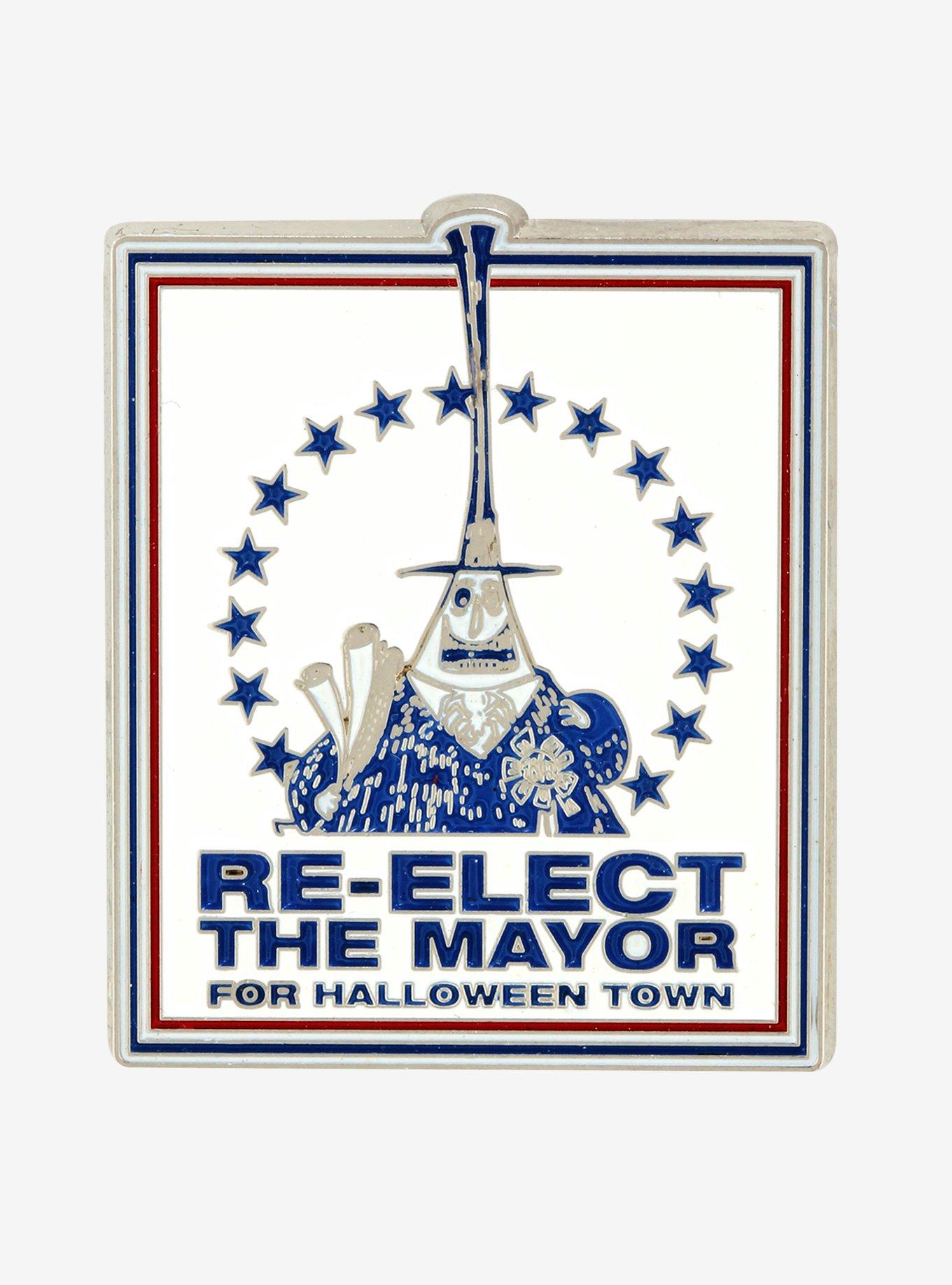 The Nightmare Before Christmas Re-Elect Mayor Enamel Pin, , hi-res