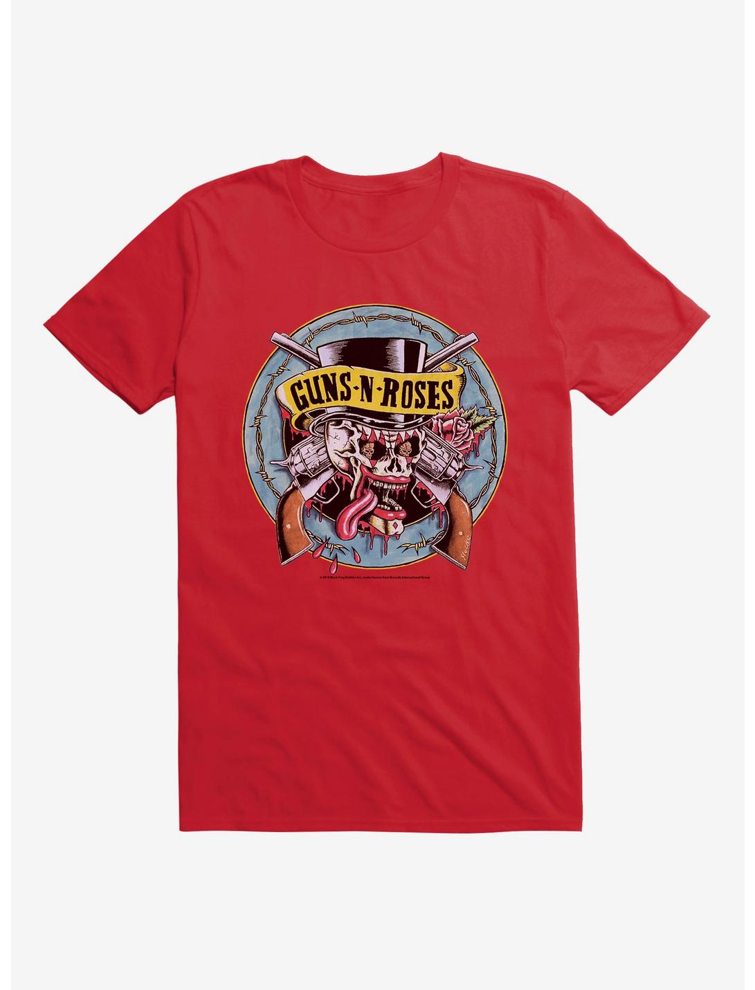 Guns N' Roses Suicide Skull T-Shirt, RED, hi-res