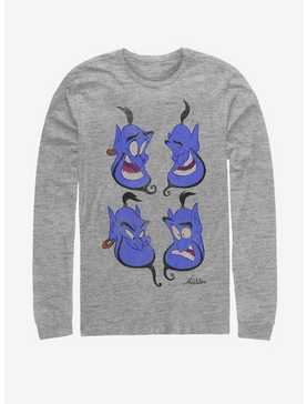 Disney Aladdin Genie Faces Long-Sleeve T-Shirt, , hi-res