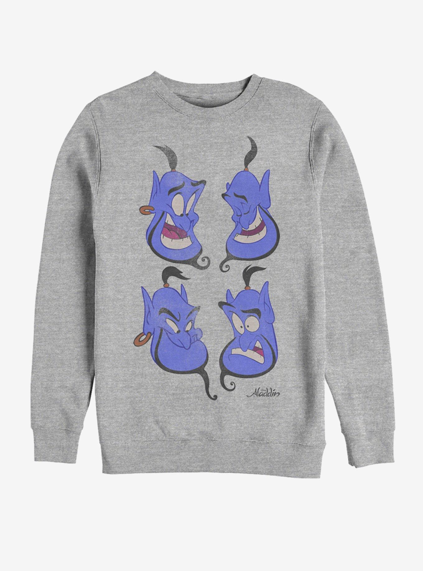 Disney Aladdin Genie Faces Sweatshirt, ATH HTR, hi-res