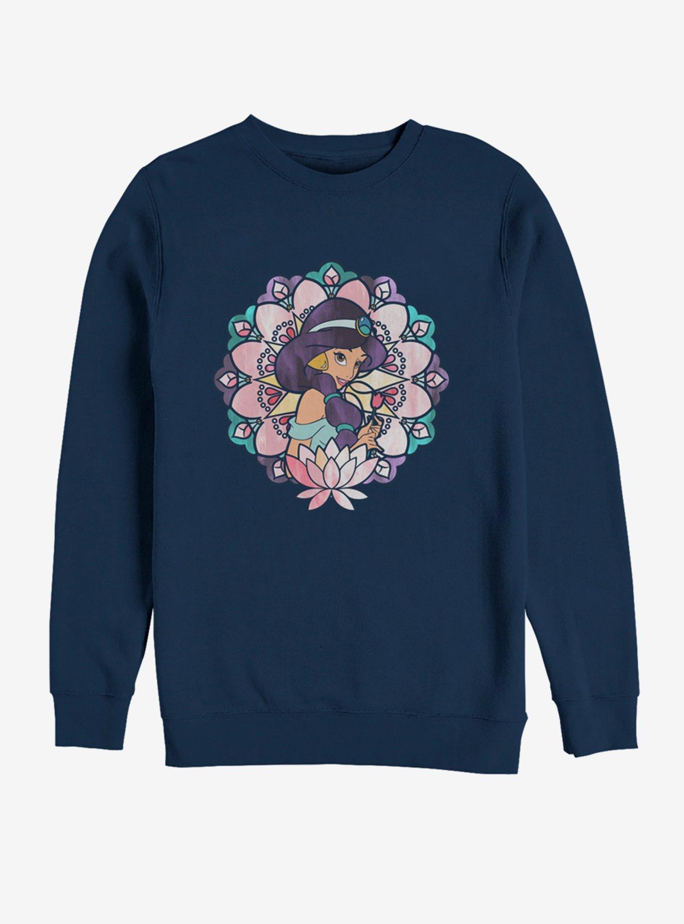 Disney Aladdin Glass Jasmine Sweatshirt, NAVY, hi-res