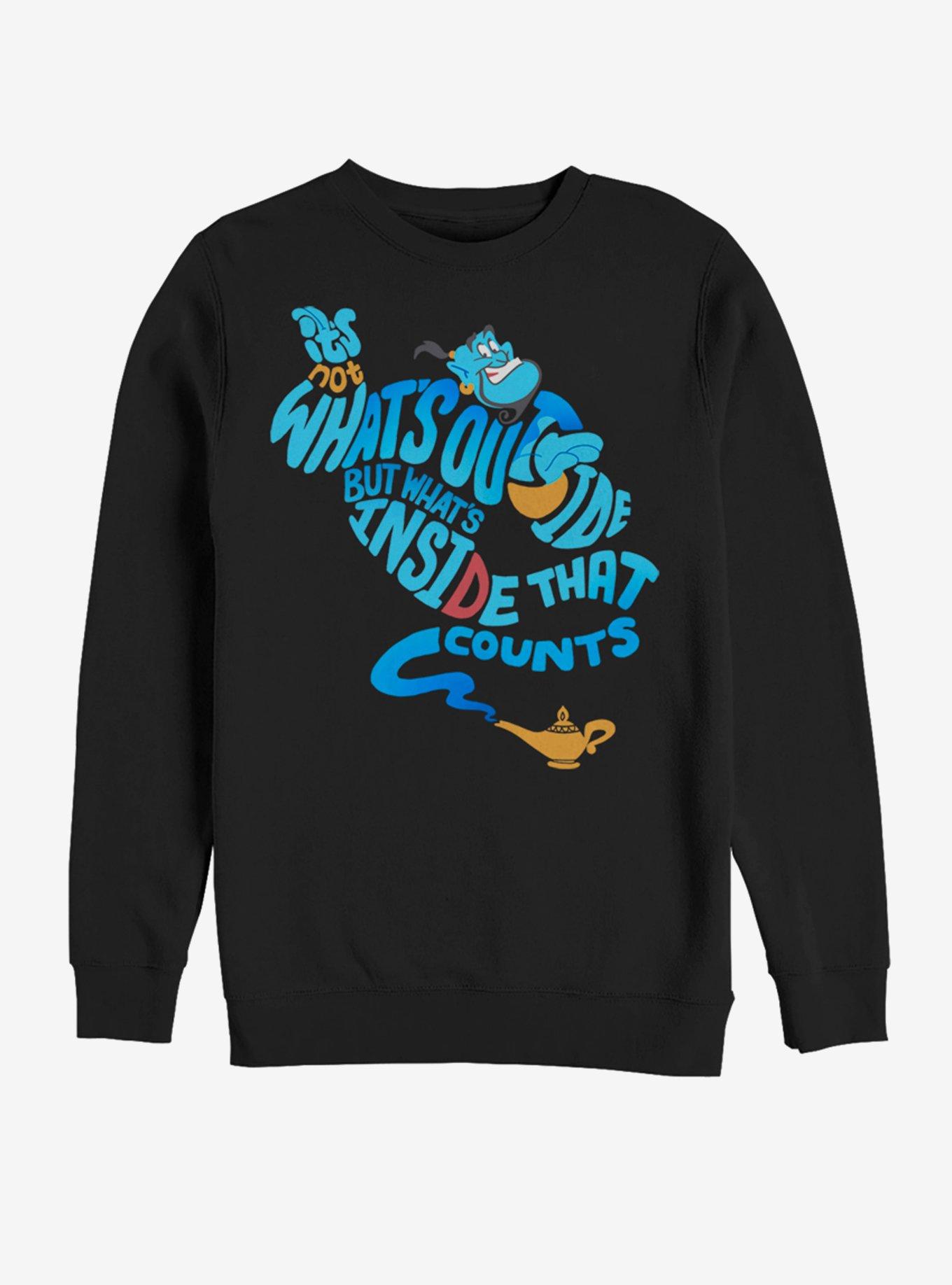 Disney Aladdin Quote Genie Bottle Sweatshirt, BLACK, hi-res