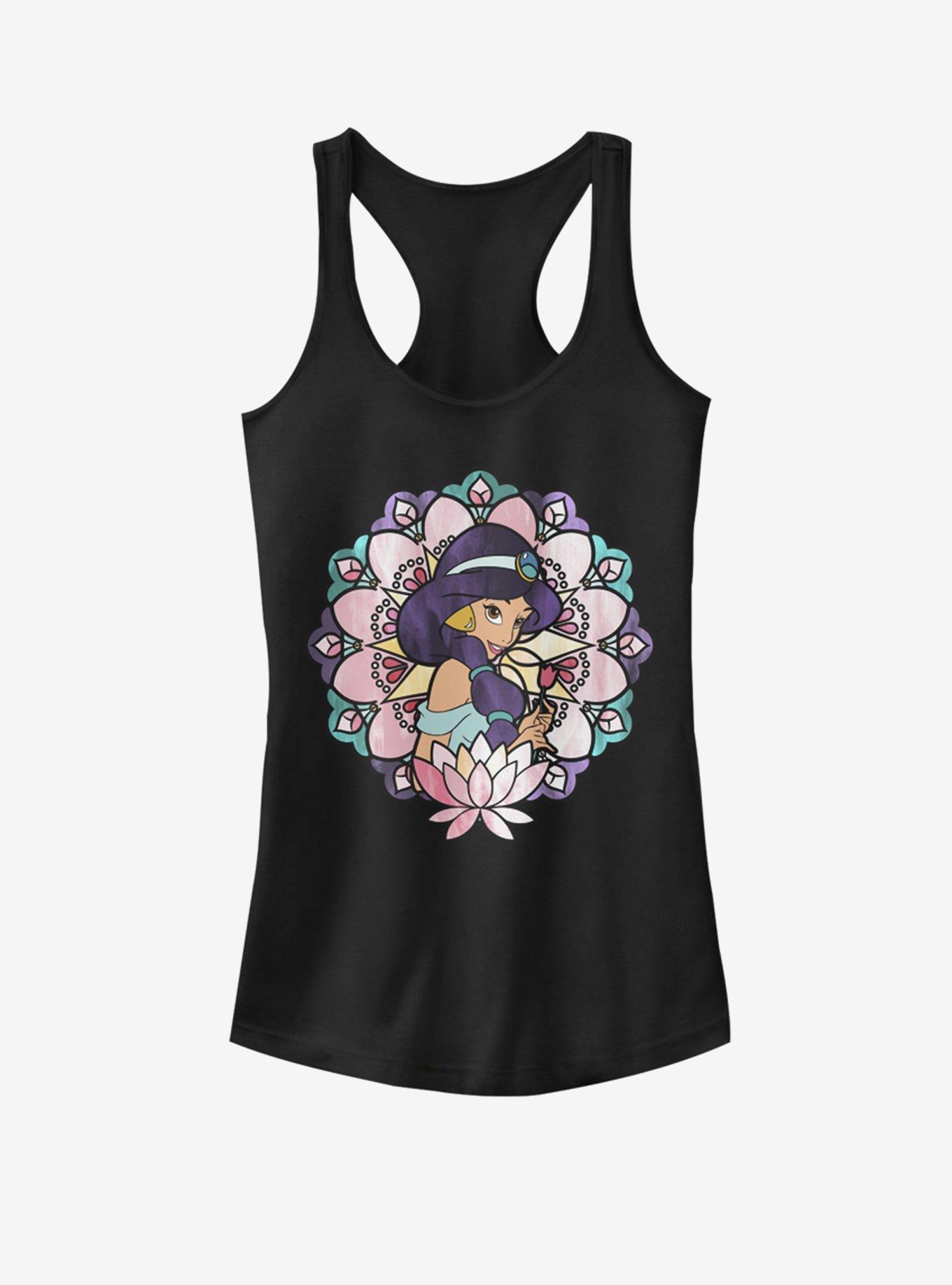 Disney Aladdin Glass Jasmine Girls Tank, BLACK, hi-res