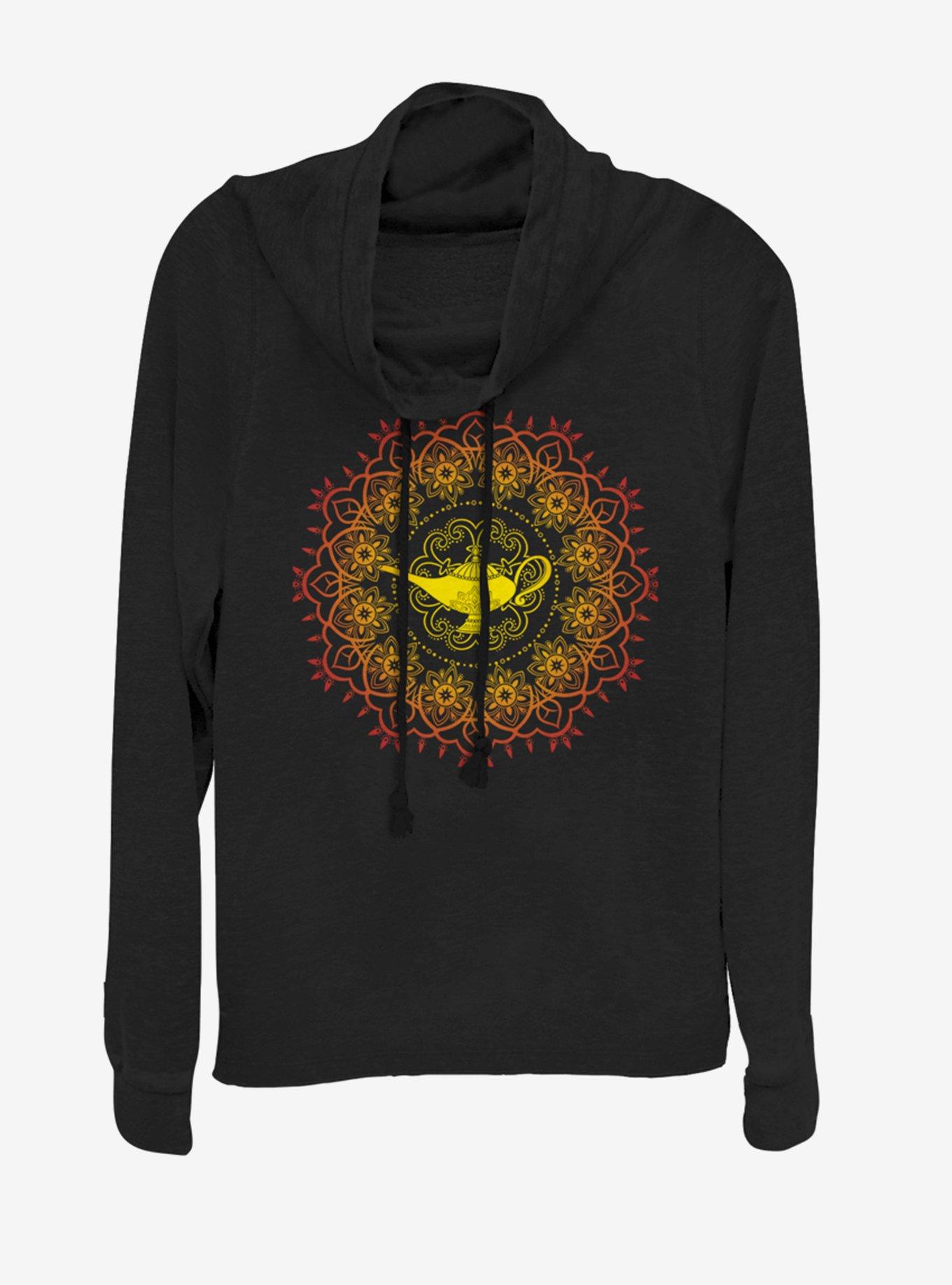 Disney Aladdin Lamp Mandala Girls Sweatshirt, BLACK, hi-res