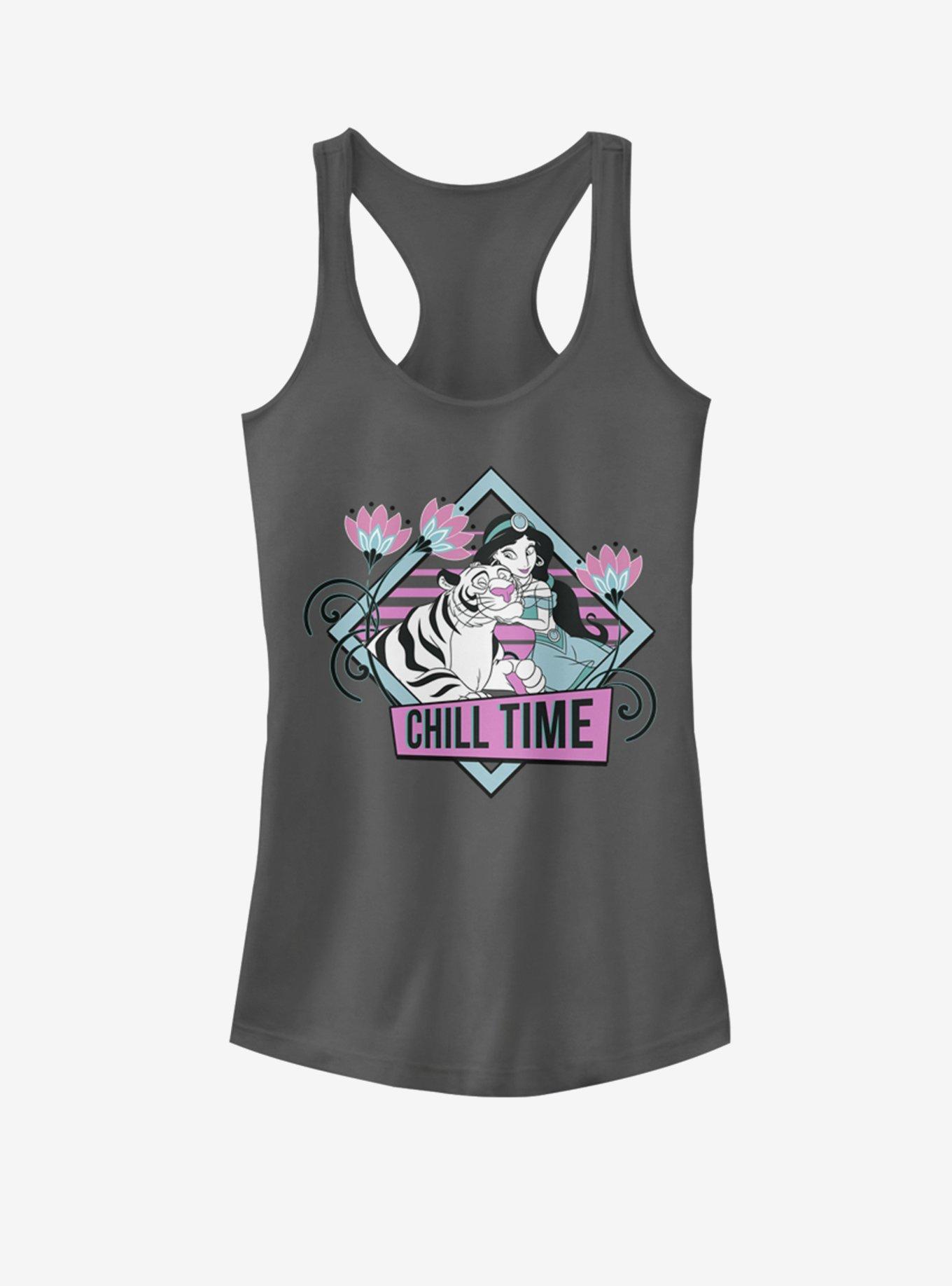 Disney Aladdin Jasmine Chill Girls Tank, CHARCOAL, hi-res