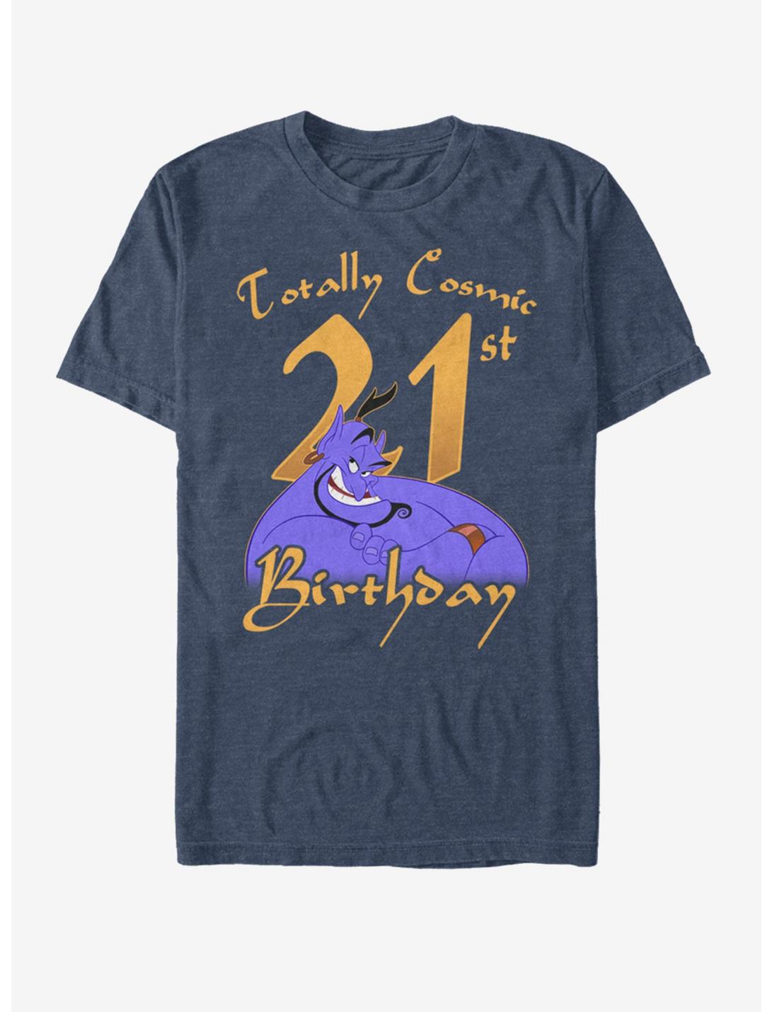 Disney Aladdin Genie Birthday 21 T-Shirt, NAVY HTR, hi-res