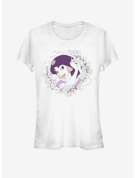 Disney Aladdin Jasmine Flowers Girls T-Shirt, WHITE, hi-res