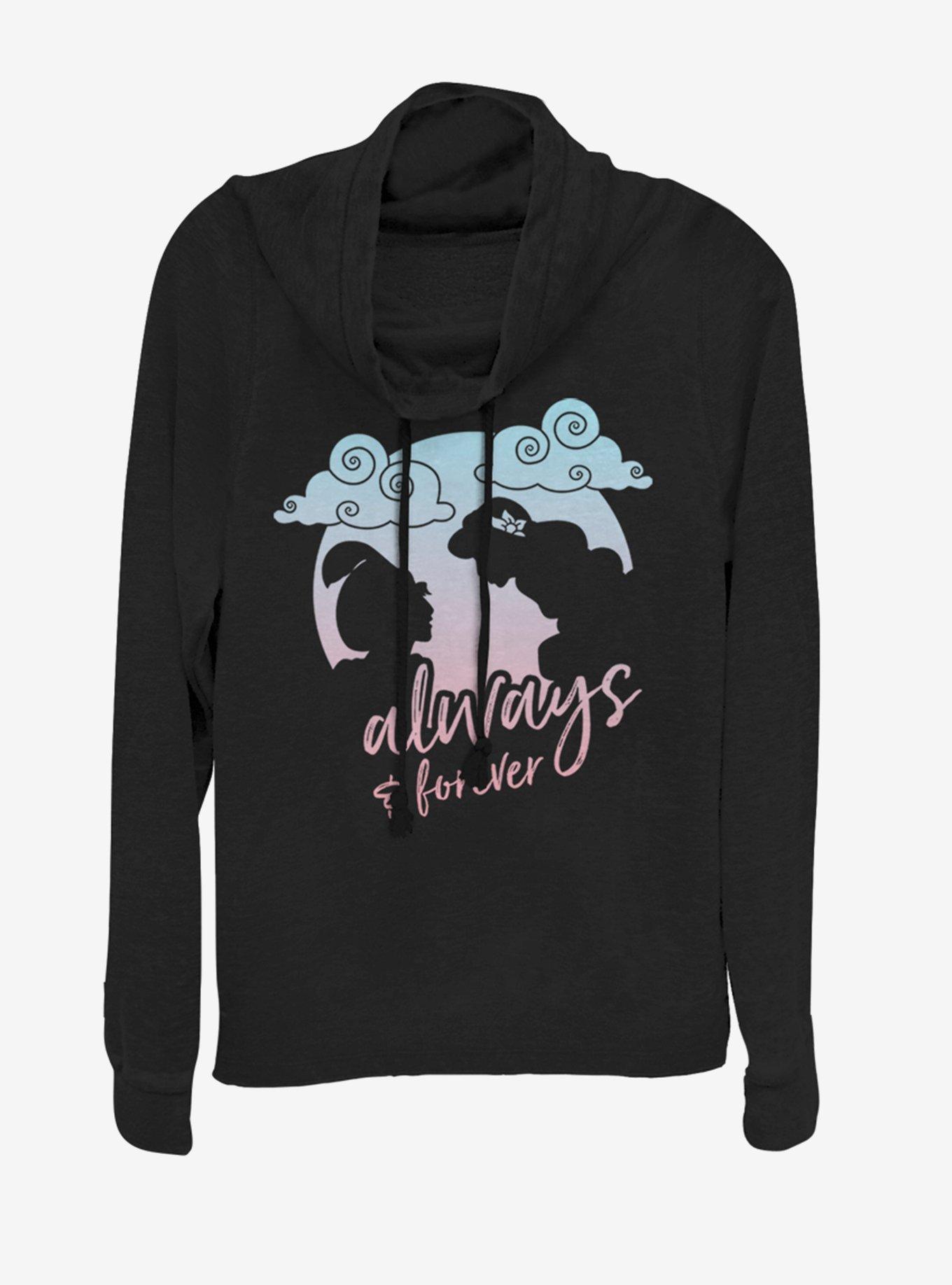 Disney Aladdin Always And Forever Girls Sweatshirt, BLACK, hi-res