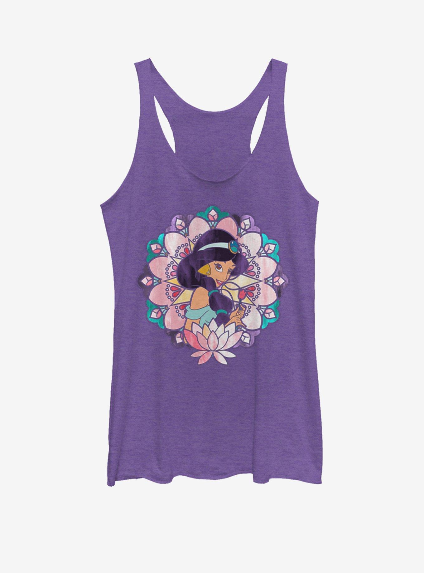 Disney Aladdin Glass Jasmine Girls Tank, PUR HTR, hi-res