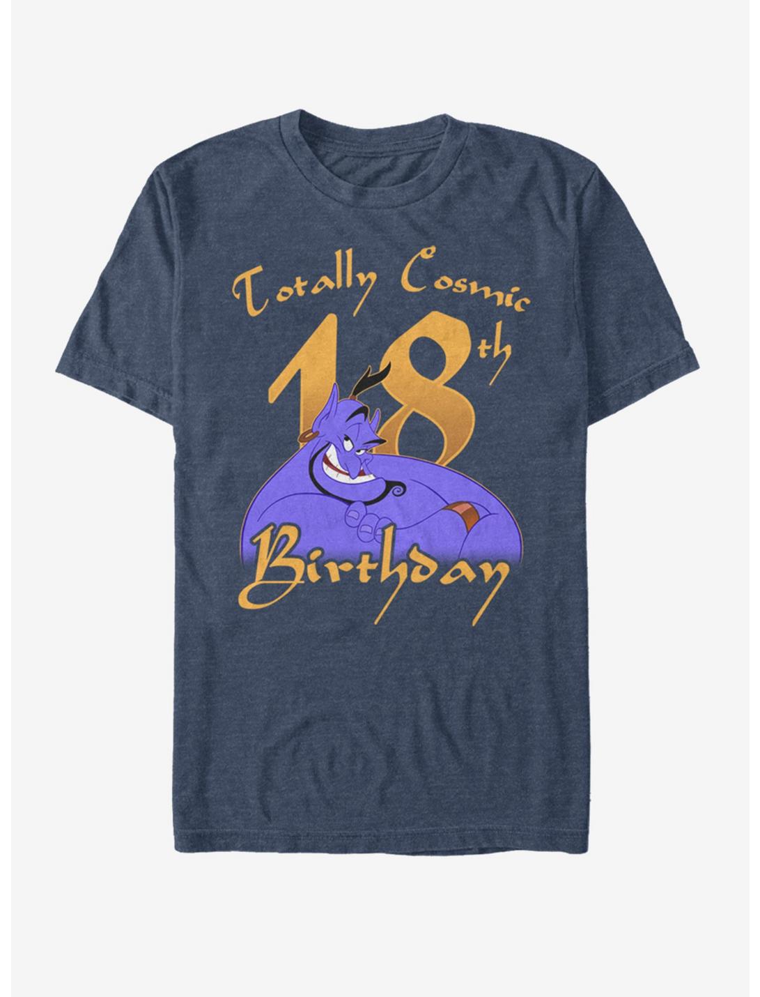 Disney Aladdin Genie Birthday 18 T-Shirt, NAVY HTR, hi-res