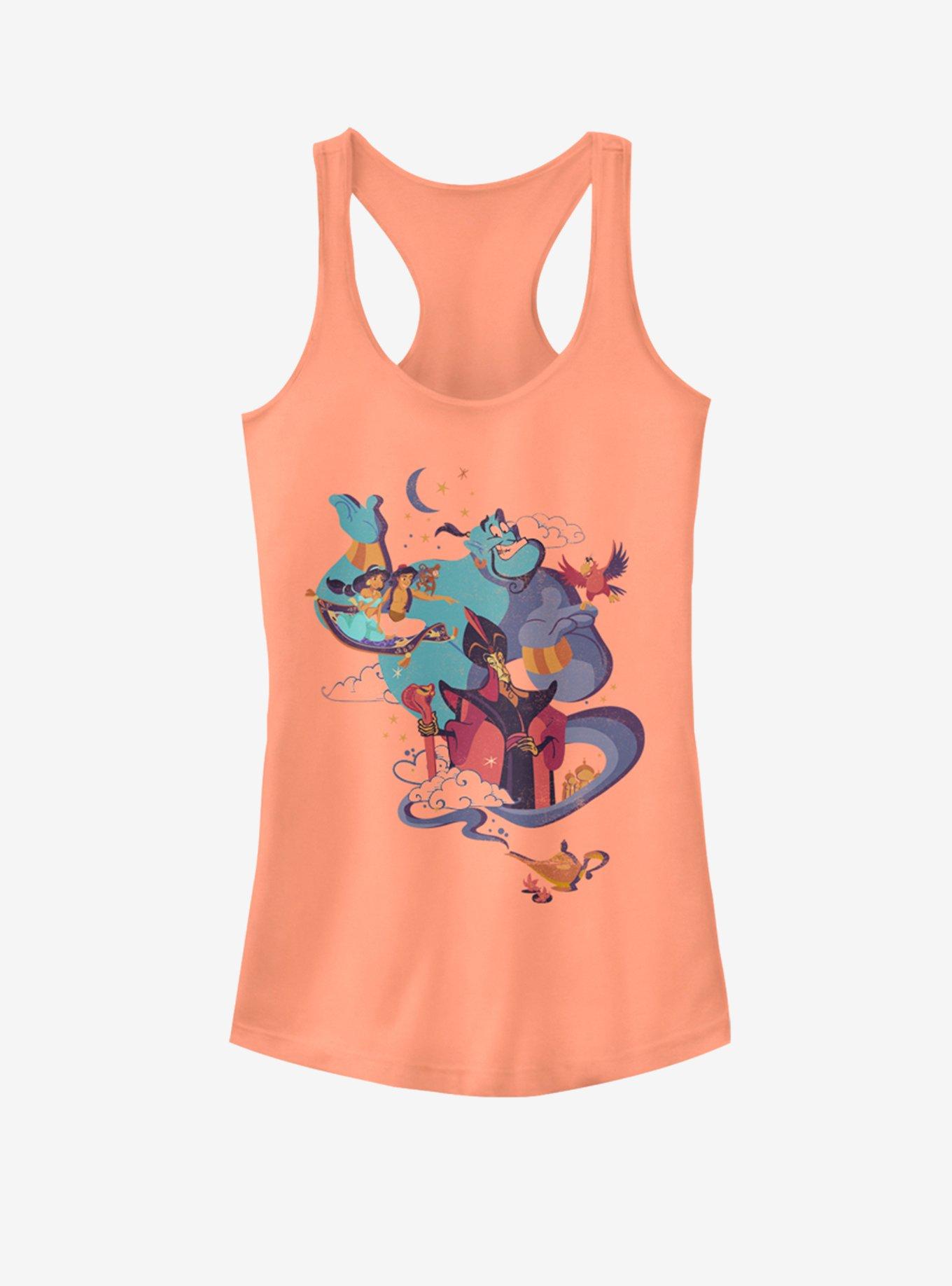 Disney Aladdin Aladdin Vintage Poster Girls Tank, LT ORANGE, hi-res