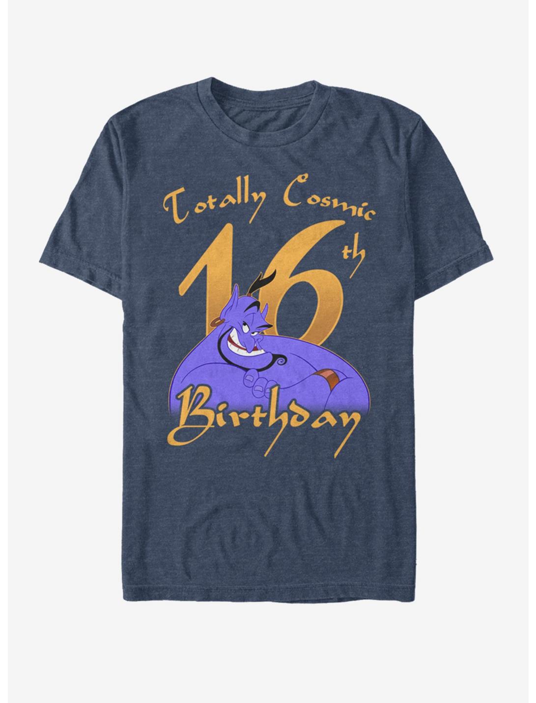 Disney Aladdin Genie Birthday 16 T-Shirt, NAVY HTR, hi-res